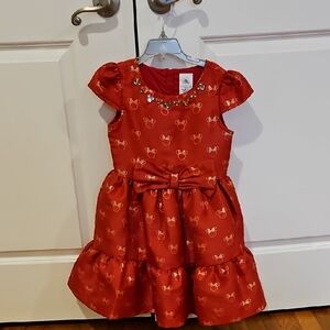 Disney Red Dress with Bow and Mickey Embellishments